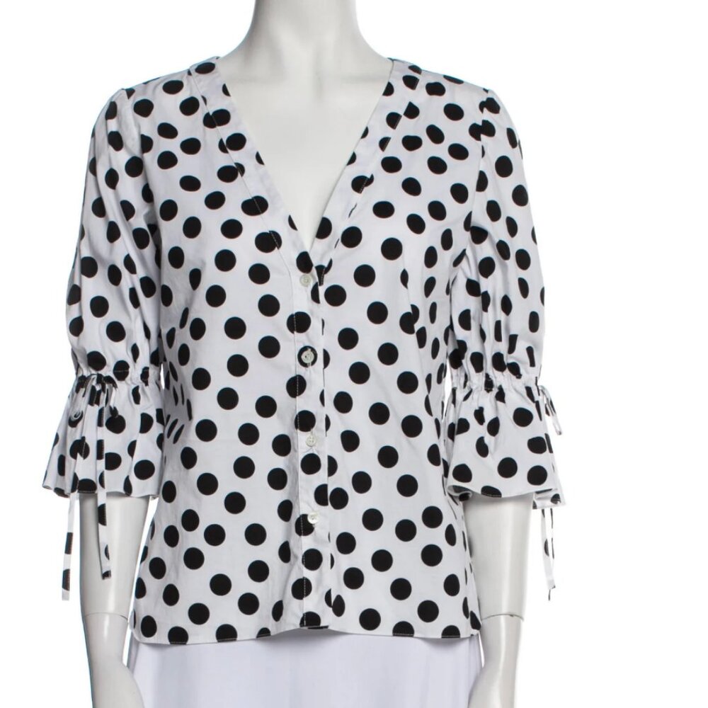 Carolina Herrera Polka Dot Blouse